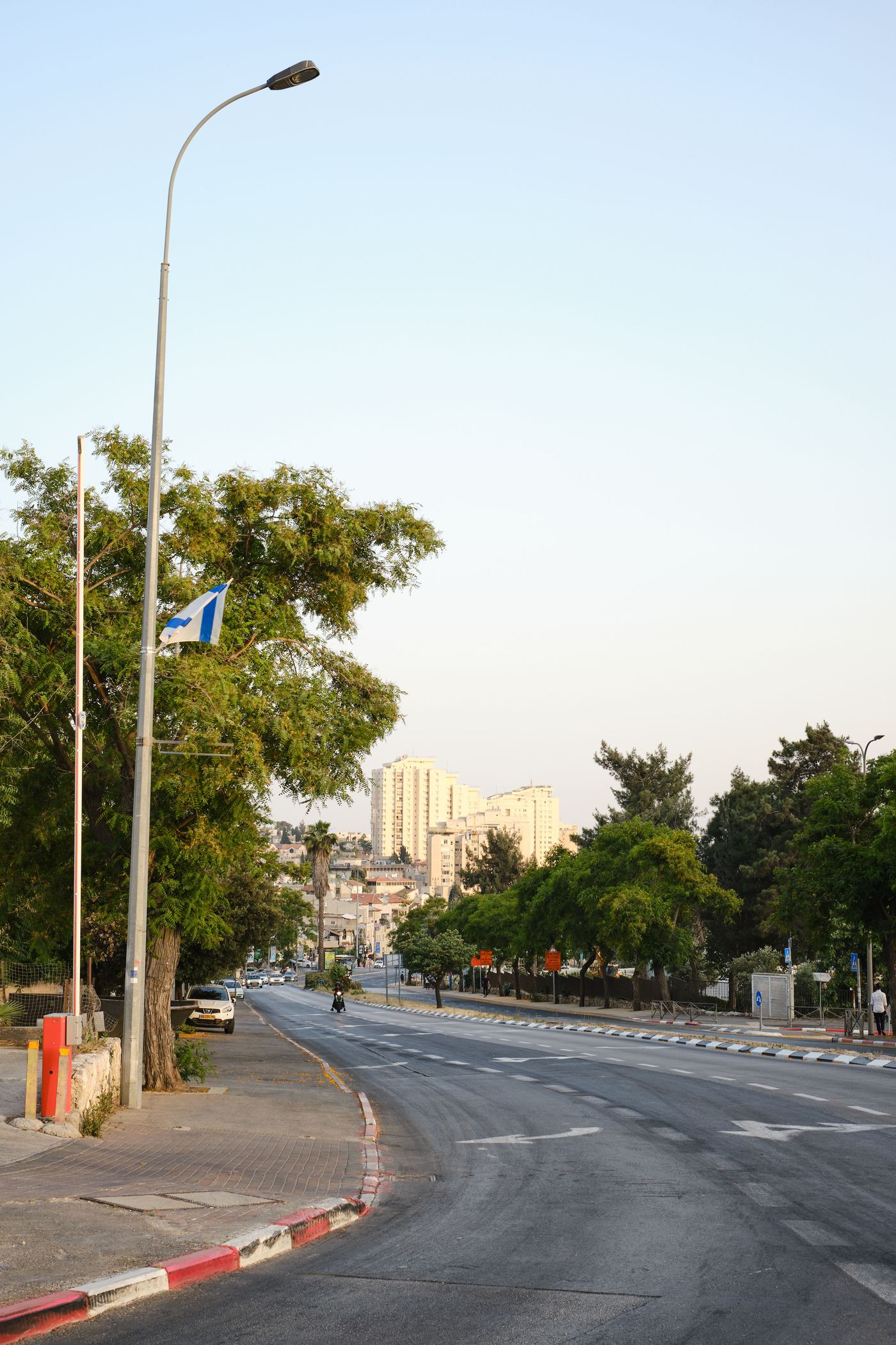 A Jerusalem street at dusk